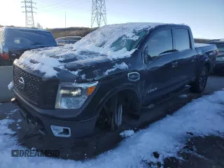 2017 Nissan Titan Pro-4X with VIN 1N6AA1E5XHN537501, listed as a Copart auction lot 79281694 with 108,377 mi miles and Salvage title. Bid and sale history available at DreamBid. Image 1.