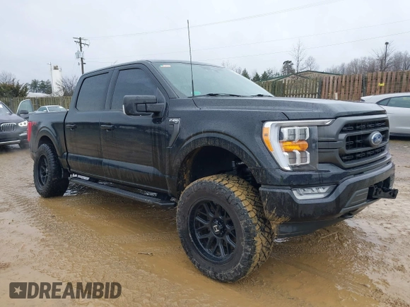 2023 Ford F-150 XL with VIN 1FTEW1EP0PFA07487, listed as a IAAI auction lot 41524699 with 22,730 mi miles. Bid and sale history available at carsss.com. Image 1.