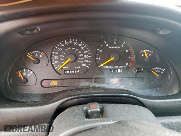 1998 Ford Mustang GT with VIN 1FAFP45X2WF272659, listed as a Copart auction lot 54121775 with 83,338 mi miles and Salvage title. Bid and sale history available at DreamBid. Image 9.