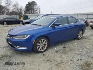 2015 Chrysler 200 C with VIN 1C3CCCCG9FN622403, listed as a Copart auction lot 41473465 with 129,263 mi miles and Salvage Title. Bid and sale history available at carsss.com. Image 1.