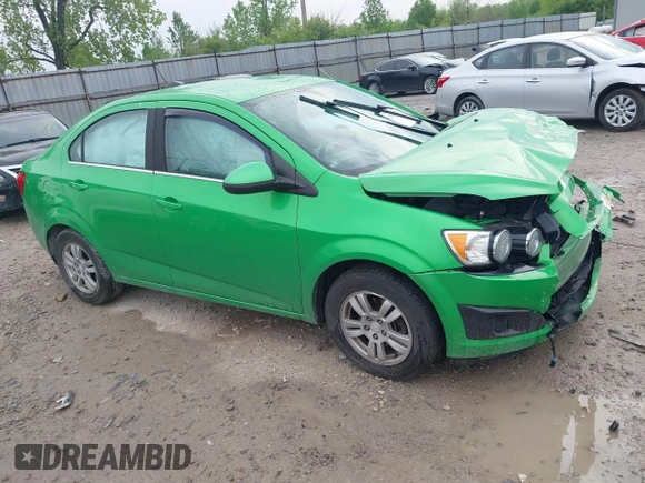 2015 Chevrolet Sonic LT with VIN 1G1JC5SB8F4168860, listed as a IAAI auction lot 42163278 with 102,855 mi miles and . Bid and sale history available at DreamBid. Image 1.