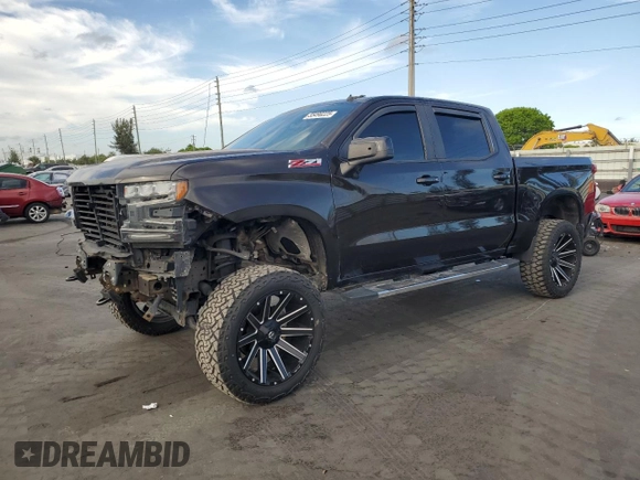 2019 Chevrolet Silverado 1500 RST with VIN 1GCUYEED9KZ101927, listed as a Copart auction lot 55490225 with 153,274 mi miles and Clean Title. Bid and sale history available at DreamBid. Image 1.