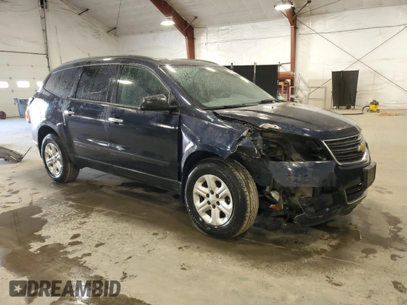 2015 Chevrolet Traverse LS z VIN 1GNKVFKD0FJ240866, wystawiony jako Copart lot #54148395 z przebiegiem 154 170 mil mil oraz Szkoda całkowita • Salvage title. Historia ofert i sprzedaży dostępna na DreamBid. Obrazek 4.