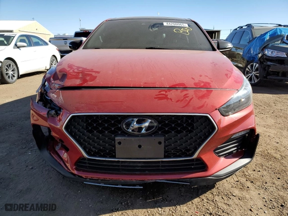 2020 Hyundai Elantra GT N Line with VIN KMHH55LC2LU139238, listed as a Copart auction lot 44200065 with 41,566 mi miles and Salvage Title. Bid and sale history available at carsss.com. Image 5.