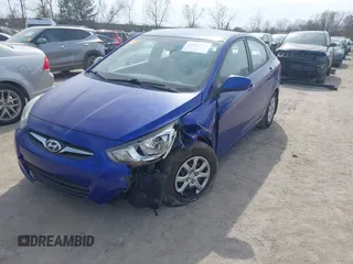 2013 Hyundai Accent GLS with VIN KMHCT4AE2DU553796, listed as a IAAI auction lot 42064167 with 173,799 mi miles. Bid and sale history available at carsss.com. Image 2.