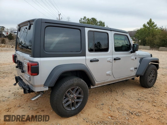 2024 Jeep Wrangler Sport S z VIN 1C4PJXDN3RW136532, wystawiony jako Copart lot #46127105 z przebiegiem 3 161 mil mil oraz Szkoda całkowita • Salvage title. Historia ofert i sprzedaży dostępna na DreamBid. Obrazek 3.