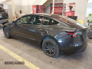 2024 Tesla Model 3 with VIN 5YJ3E1EA9RF835440, listed as a IAAI auction lot 41255559 with 4,789 mi miles. Bid and sale history available at carsss.com. Image 3.