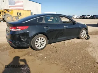 2018 Kia Optima LX with VIN 5XXGT4L39JG252381, listed as a Copart auction lot 52495335 with Not Provided miles and Salvage Title. Bid and sale history available at DreamBid. Image 3.