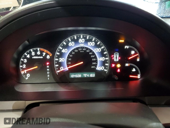 2008 Honda Odyssey EX-L with VIN 5FNRL38638B071781, listed as a Copart auction lot 47755835 with 104,508 mi miles and Salvage Title. Bid and sale history available at carsss.com. Image 9.
