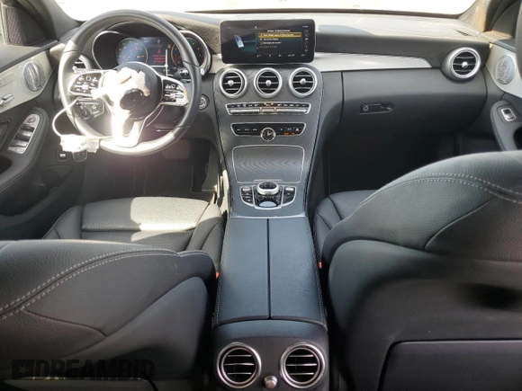2021 Mercedes-Benz C 300 with VIN W1KWF8DB9MR605631, listed as a Copart auction lot 46062995 with 23,165 mi miles and Salvage Title. Bid and sale history available at carsss.com. Image 8.