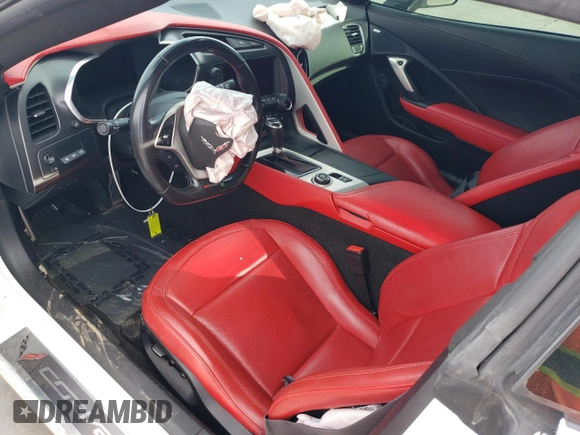 2016 Chevrolet Corvette Z06 2LZ with VIN 1G1YS2D67G5612192, listed as a Copart auction lot 83853334 with 33,808 mi miles and Salvage title. Bid and sale history available at DreamBid. Image 8.