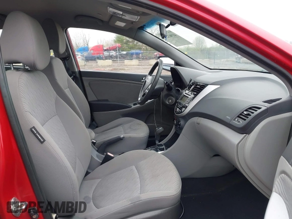 2012 Hyundai Accent GLS with VIN KMHCU4AEXCU168661, listed as a IAAI auction lot 41963258 with 216,006 mi miles. Bid and sale history available at carsss.com. Image 5.