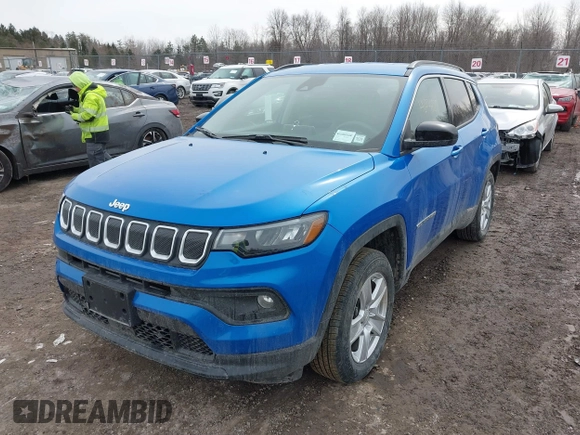 2022 Jeep Compass Latitude с VIN 3C4NJDBB8NT135441, выставлен на аукционе IAAI как лот 41776020 с пробегом 19 015 миль миль и . История ставок и продаж доступна на DreamBid. Изображение 17.