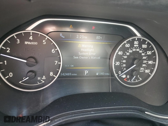 2017 Nissan Maxima SV with VIN 1N4AA6AP6HC433242, listed as a Copart auction lot 58003125 with 142,469 mi miles and Salvage title. Bid and sale history available at DreamBid. Image 9.