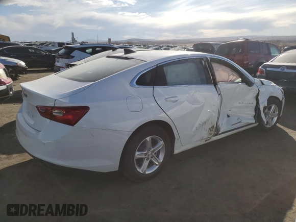 2023 Chevrolet Malibu LS with VIN 1G1ZB5ST4PF173736, listed as a Copart auction lot 46333825 with Not Provided miles and Salvage Title. Bid and sale history available at DreamBid. Image 3.