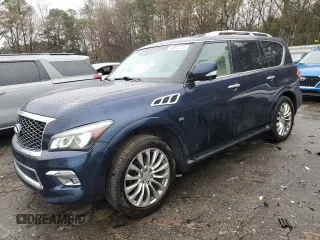 2015 Infiniti QX80 with VIN JN8AZ2NFXF9573788, listed as a Copart auction lot 50017775 with 229,202 mi miles and Salvage Title. Bid and sale history available at carsss.com. Image 1.