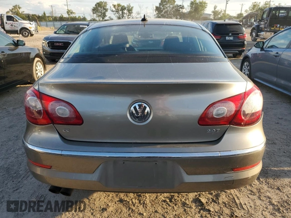 2010 Volkswagen CC Sport with VIN WVWNN7ANXAE552099, listed as a Copart auction lot 73831174 with 0 mi miles and Salvage Title. Bid and sale history available at carsss.com. Image 6.