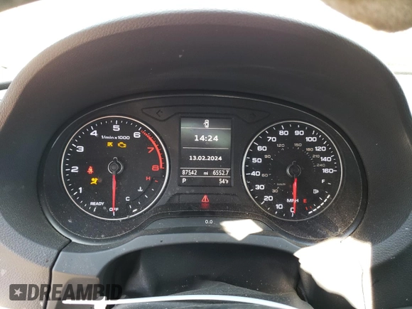 2017 Audi A3 Sedan Premium with VIN WAUB8GFF0H1009838, listed as a Copart auction lot 42876204 with 87,542 mi miles. Bid and sale history available at carsss.com. Image 9.