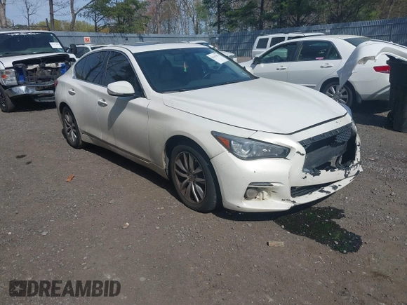 2014 Infiniti Q50 Premium with VIN JN1BV7AR5EM703788, listed as a IAAI auction lot 42118192 with 153,859 mi miles and . Bid and sale history available at DreamBid. Image 1.