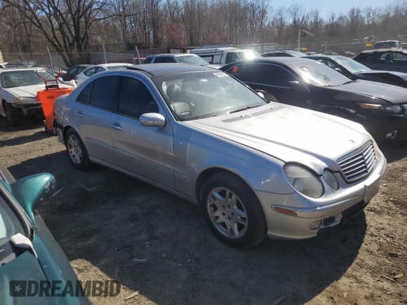 2003 Mercedes-Benz E-Class 3.2L with VIN WDBUF65J43A156933, listed as a Copart auction lot 49999515 with 185,102 mi miles and Salvage Title. Bid and sale history available at carsss.com. Image 4.