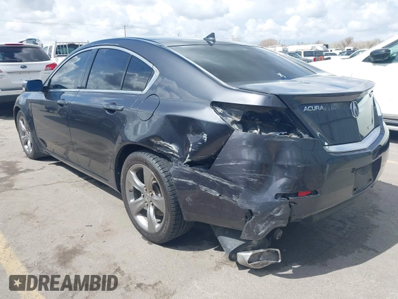 2012 Acura TL Tech Auto with VIN 19UUA9F54CA801889, listed as a IAAI auction lot 41939315 with 186,961 mi miles. Bid and sale history available at carsss.com. Image 3.
