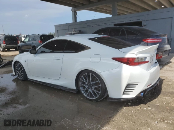 2016 Lexus RC 350 F Sport with VIN JTHHE5BC8G5012479, listed as a Copart auction lot 54840605 with 85,004 mi miles and Salvage title. Bid and sale history available at DreamBid. Image 2.