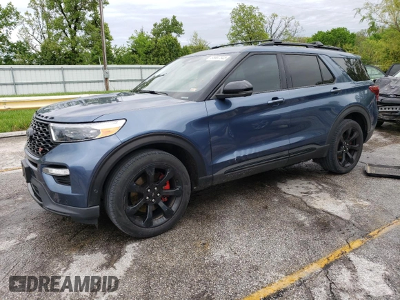 2020 Ford Explorer ST with VIN 1FM5K8GCXLGA07009, listed as a Copart auction lot 55667345 with 85,069 mi miles and Clean Title. Bid and sale history available at carsss.com. Image 1.