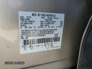 2020 Ford Edge SEL with VIN 2FMPK4J99LBA83651, listed as a Copart auction lot 50060495 with 28,273 mi miles and Salvage Title. Bid and sale history available at carsss.com. Image 13.