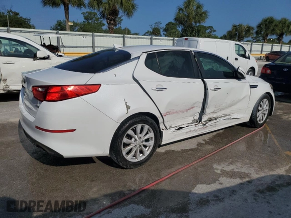 2015 Kia Optima EX with VIN 5XXGN4A71FG493133, listed as a Copart auction lot 52782495 with 115,253 mi miles and Salvage Title. Bid and sale history available at DreamBid. Image 3.