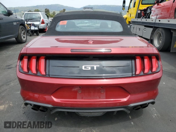2019 Ford Mustang GT Premium with VIN 1FATP8FF4K5193350, listed as a Copart auction lot 54362005 with 34,431 mi miles and Salvage title. Bid and sale history available at DreamBid. Image 6.