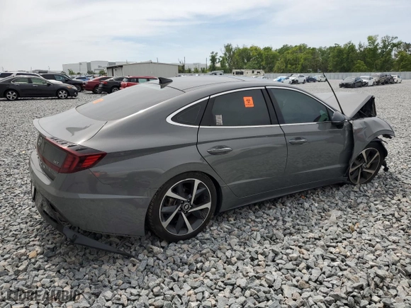 2023 Hyundai Sonata SEL Plus with VIN KMHL44J20PA276848, listed as a Copart auction lot 50339575 with 21,277 mi miles and Non Repairable. Bid and sale history available at carsss.com. Image 3.