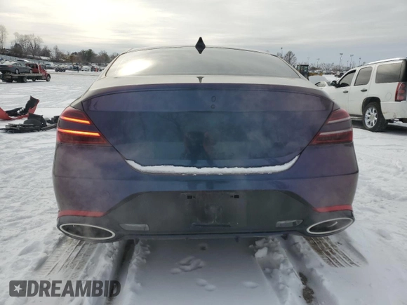 2023 Genesis G70 3.3T with VIN KMTG54TE8PU107865, listed as a Copart auction lot 45747995 with 13,348 mi miles and Salvage title. Bid and sale history available at DreamBid. Image 6.