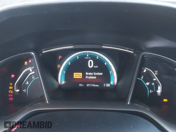 2017 Honda Civic Sedan EX-T with VIN 19XFC1F31HE025632, listed as a IAAI auction lot 41499936 with 71,118 mi miles. Bid and sale history available at carsss.com. Image 7.
