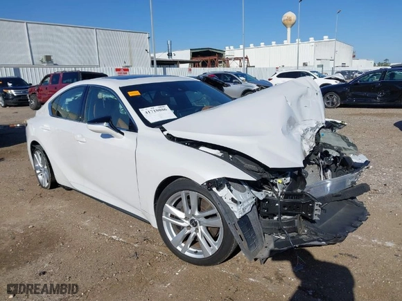 2023 Lexus IS with VIN JTHCA1D22P5123953, listed as a IAAI auction lot 41718086 with 11,501 mi miles. Bid and sale history available at carsss.com. Image 1.