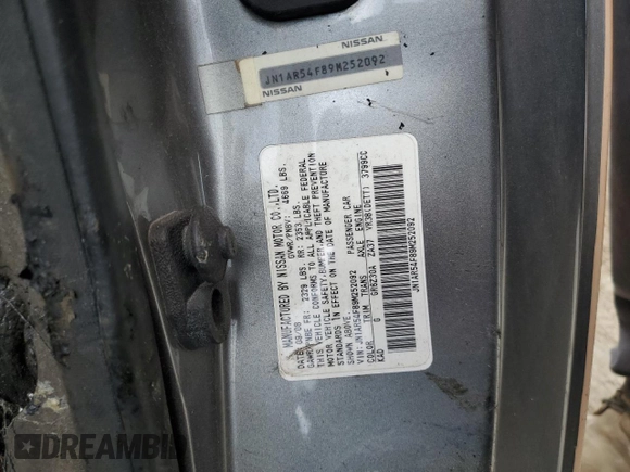 2009 Nissan GT-R Premium z VIN JN1AR54F89M252092, wystawiony jako Copart lot #46330405 z przebiegiem Nie podano mil oraz Nie do naprawy • Non repairable. Historia ofert i sprzedaży dostępna na DreamBid. Obrazek 12.