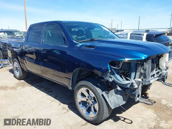 2019 Ram 1500 Big Horn/Lone Star with VIN 1C6SRFFT5KN598456, listed as a IAAI auction lot 41840921 with 154,124 mi miles. Bid and sale history available at carsss.com. Image 1.