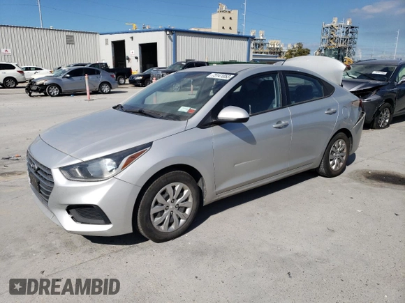 2019 Hyundai Accent SE with VIN 3KPC24A3XKE044640, listed as a Copart auction lot 75141053 with 76,199 mi miles. Bid and sale history available at carsss.com. Image 1.
