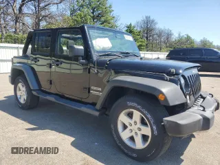 2017 Jeep Wrangler Unlimited Sport with VIN 1C4HJWDG8HL744823, listed as a Copart auction lot 65827465 with 51,859 mi miles and Salvage title. Bid and sale history available at DreamBid. Image 4.