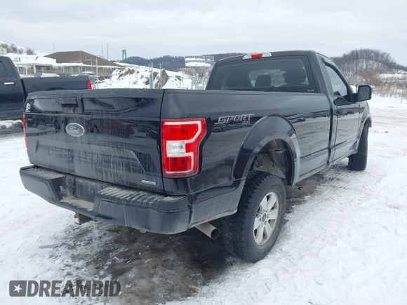2018 Ford F-150 XL with VIN 1FTMF1EP8JKD65446, listed as a IAAI auction lot 41412677 with 87,225 mi miles. Bid and sale history available at carsss.com. Image 4.