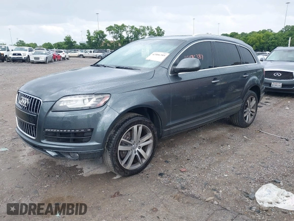 2013 Audi Q7 Premium Plus z VIN WA1LGAFE7DD015248, wystawiony jako IAAI lot #42486389 z przebiegiem 140 083 mil mil oraz . Historia ofert i sprzedaży dostępna na DreamBid. Obrazek 2.