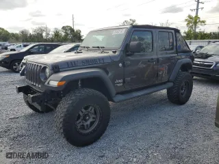 2018 Jeep Wrangler Unlimited Sport S with VIN 1C4HJXDG2JW147032, listed as a Copart auction lot 53462135 with 55,868 mi miles and Salvage Title. Bid and sale history available at carsss.com. Image 1.