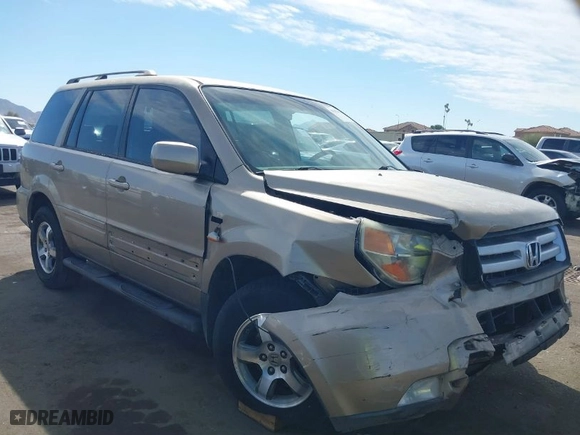 2007 Honda Pilot EX-L with VIN 5FNYF28747B014462, listed as a IAAI auction lot 41651807 with 263,344 mi miles. Bid and sale history available at carsss.com. Image 6.