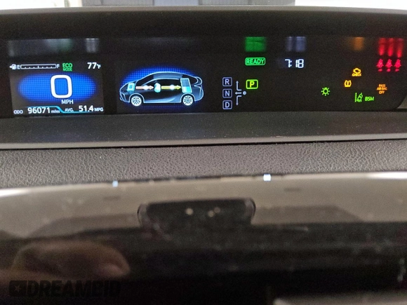 2021 Toyota Prius L Eco z VIN JTDKAMFU0M3140335, wystawiony jako Copart lot #61955845 z przebiegiem 96 071 mil mil oraz Czysty tytuł • Clean title. Historia ofert i sprzedaży dostępna na DreamBid. Obrazek 9.