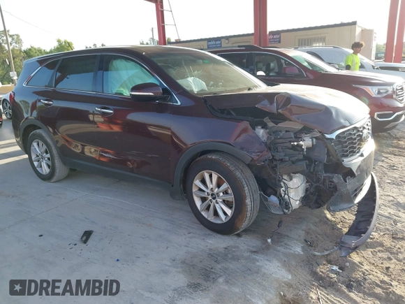2020 Kia Sorento LX V6 with VIN 5XYPG4A52LG615577, listed as a IAAI auction lot 41865205 with 106,197 mi miles. Bid and sale history available at carsss.com. Image 13.