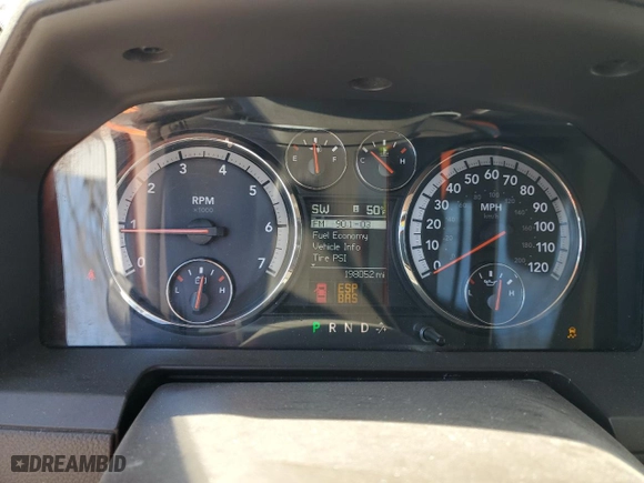 2010 Dodge Ram 1500 SLT with VIN 1D7RB1CT9AS160337, listed as a Copart auction lot 49986505 with 198,052 mi miles and Salvage Title. Bid and sale history available at carsss.com. Image 9.