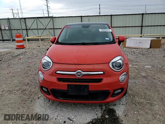 2017 FIAT 500X Lounge with VIN ZFBCFXDB7HP616011, listed as a Copart auction lot 59060524 with 50,980 mi miles and Salvage title. Bid and sale history available at DreamBid. Image 11.