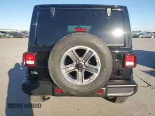 2022 Jeep Wrangler Unlimited Sahara with VIN 1C4HJXEG9NW191002, listed as a Copart auction lot 42486595 with 21,301 mi miles and Salvage title. Bid and sale history available at DreamBid. Image 6.