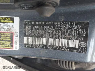 2016 Toyota Corolla L with VIN 2T1BURHEXGC701291, listed as a IAAI auction lot 40390086 with 1 mi miles. Bid and sale history available at carsss.com. Image 9.