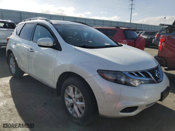 2013 Nissan Murano LE with VIN JN8AZ1MU9DW203392, listed as a Copart auction lot 48985725 with 0 mi miles and Salvage Title. Bid and sale history available at carsss.com. Image 4.