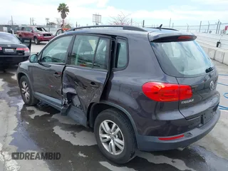 2016 Volkswagen Tiguan S with VIN WVGBV7AX6GW558257, listed as a IAAI auction lot 42185141 with 107,894 mi miles and . Bid and sale history available at DreamBid. Image 3.